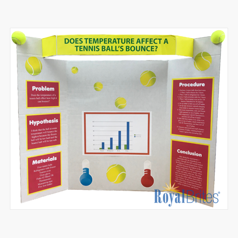 White 3-D Tri-Fold Display Board, 1 Ply, 37