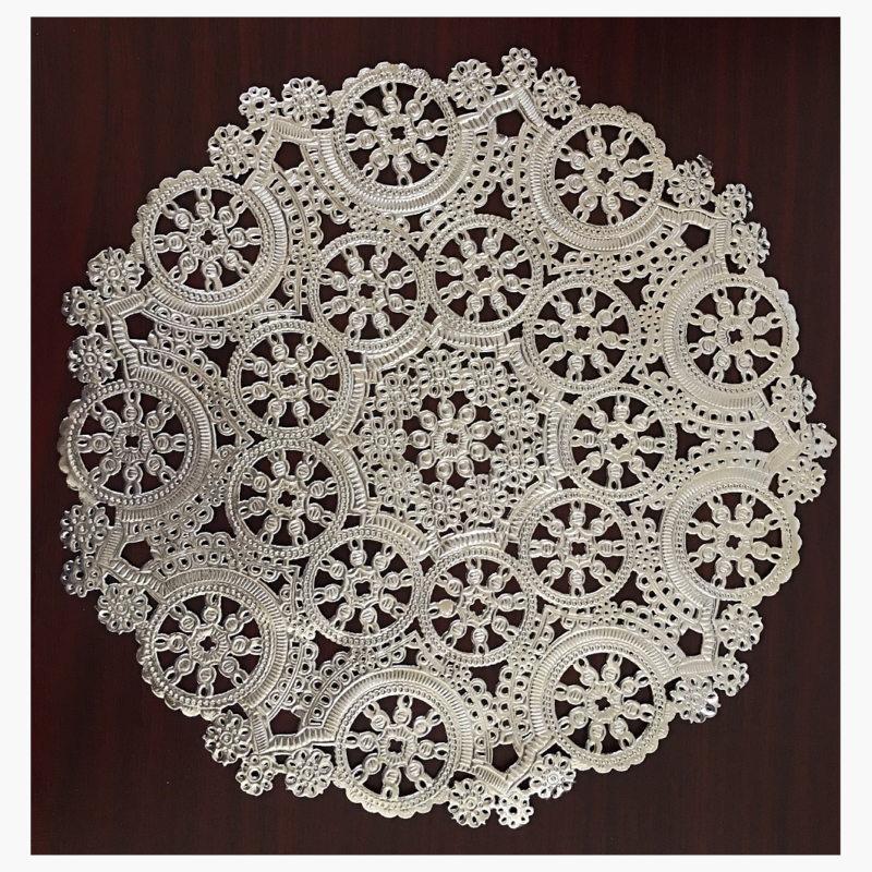 6" Medallion Silver Foil Paper Doilies Royal Lace, 18/pack, 24 Packs ...