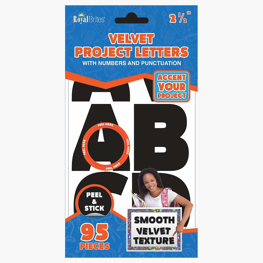 Project Letter Numbers Stickers, 3D Black