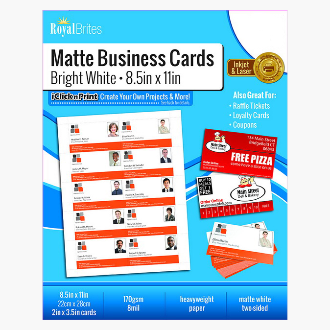 Matte Blank White Business Cards