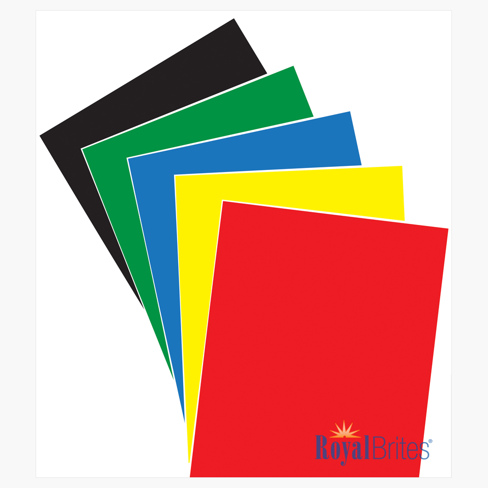 Primary Colors Heavyweight Poster Board, 22x28 5/pack, 10 packs/case