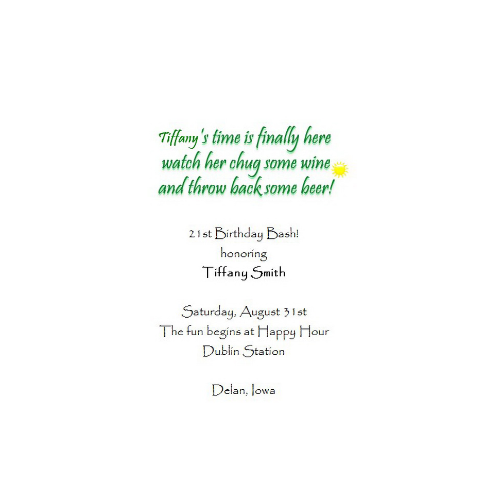 Adult's 21st Birthday Invitation 7 Template | TheRoyalStore