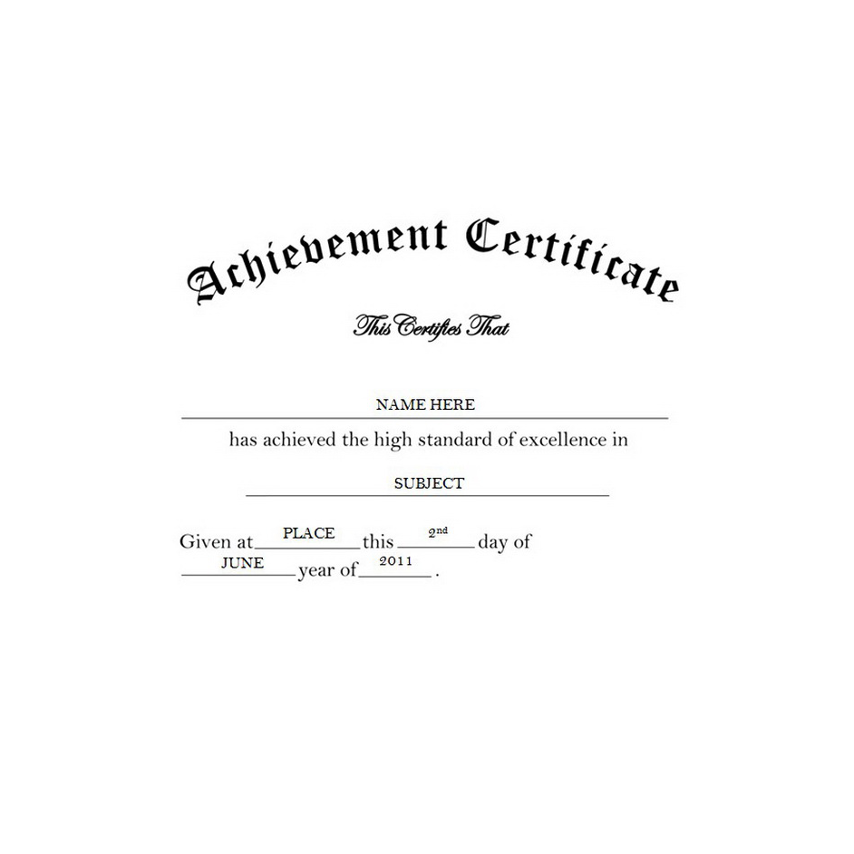 Certificate of Achievement Template | TheRoyalStore