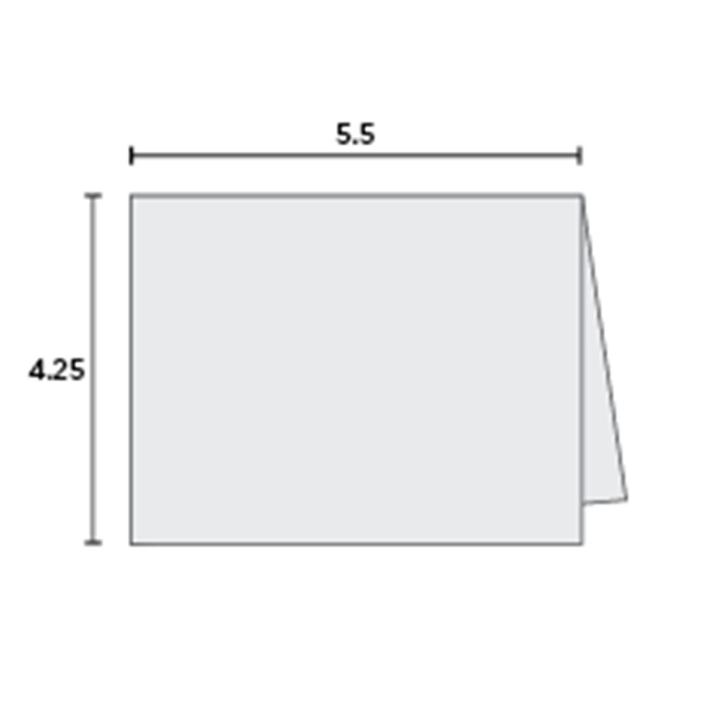 Blank Greeting Cards w/ Envelopes - White Matte, 5.5x 8.5, 150