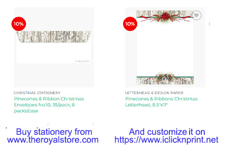 how to customize stationery christmas