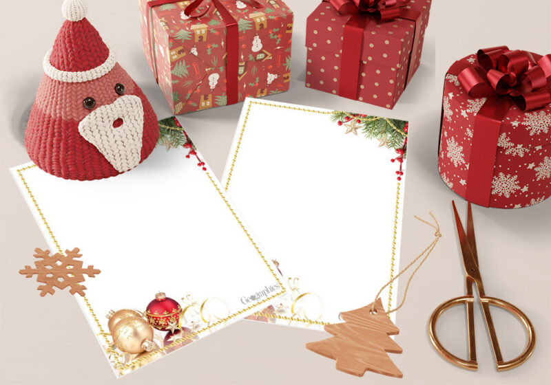 Traditional Letterheads for a Cozy Christmas Message